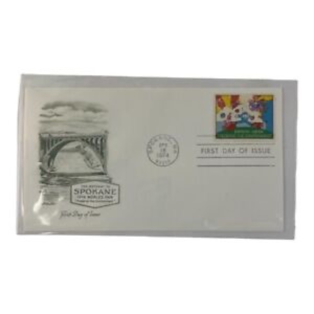 Peter Max USPS Preserve the Environment Stamp World Fair Envelope